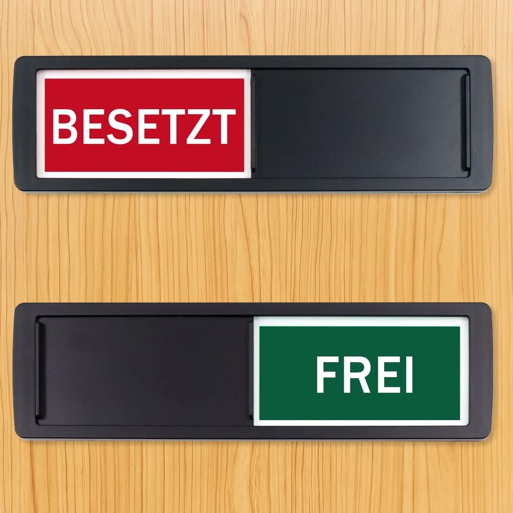 2 Stücke FREI/BESETZT Schild mit Schieber, Vacant Occupied Schiebeschilder, K...