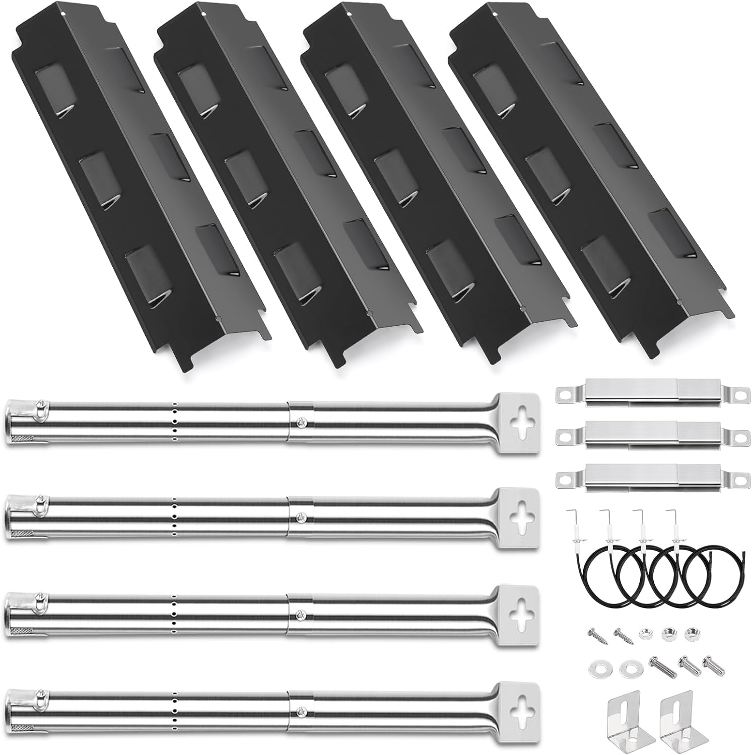 GFTIME 37cm Brennerabdeckung + Brenner für Charbroil Gas2Coal 220, 330, 440, ...